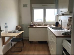 Kuchyňa alebo kuchynka v ubytovaní Charmant appartement lumineux à Reims