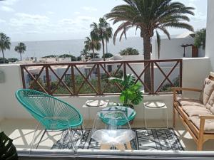 Balkón alebo terasa v ubytovaní Sea view paradise Lanzarote