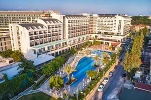 an overhead view of a building with a pool at Seaden Valentine Resort & Spa Ultra All Inclusive in Side