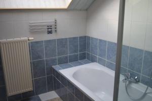 Koupelna v ubytování Gîte du Curnolo 3* pour 4/6pers avec spa, piscine