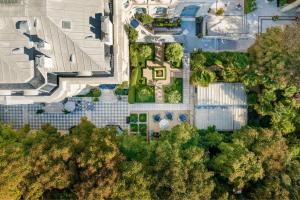 an overhead view of a house with a yard at Santo Mauro, a Luxury Collection Hotel, Madrid in Madrid
