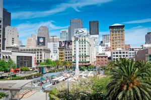 a view of a city skyline with buildings at The Westin St. Francis San Francisco on Union Square in San Francisco