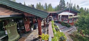 an aerial view of a house with a gazebo at DaVita Ranch 