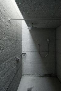 a bathroom with a shower in a wall at Mayen à Madeleine in Haudères