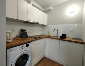 Kuchyňa alebo kuchynka v ubytovaní Hugo VIP Apartments
