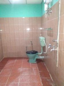 a bathroom with a green toilet and a sink at Green Imperial in Port Blair