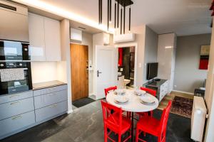 Kuchyňa alebo kuchynka v ubytovaní D Apartments Centrum Ogień