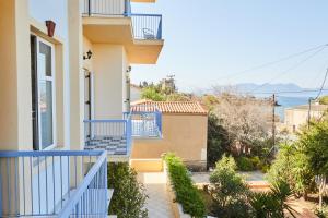 a view from the balcony of a house at Klonos Anna in Egina