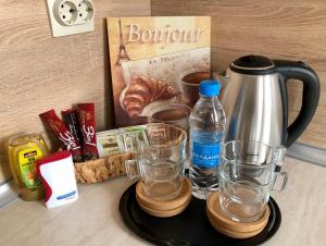 Coffee and tea making facilities at Luxury apartment 2 Free Underground Parking