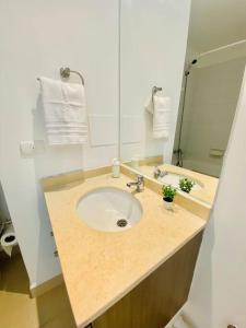 Koupelna v ubytování Cómodo Apartamento en Santiago Studio