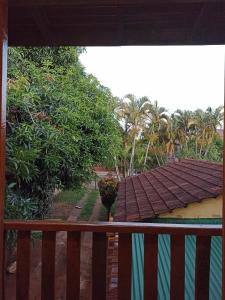 a view from a balcony of a house with a roof at Alojamiento céntrico florida in Puerto Iguazú