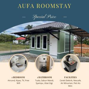 Pendang的住宿－Aufa Roomstay，屋顶小房子目录
