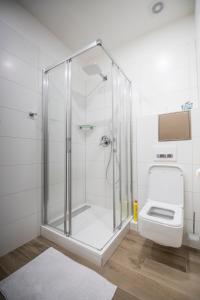 Kúpeľňa v ubytovaní Apartmány pod Jeřábem, Šanov 67, Červená Voda