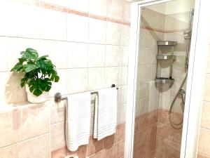 ห้องน้ำของ Appartamento Peppino mit Seeblick und Pool