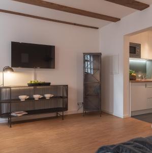 Kuchyň nebo kuchyňský kout v ubytování St. Salvator Apartments