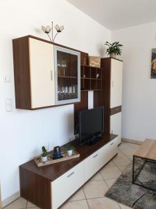TV a/nebo společenská místnost v ubytování Ferienwohnung Bergsteiger