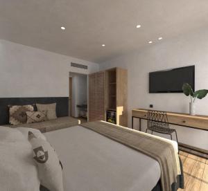 Postel nebo postele na pokoji v ubytování Aggello Boutique Hotel
