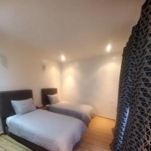 een kamer met 2 bedden in een kamer bij Villa nahellan in Marrakesh