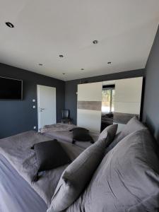 Posezení v ubytování Quartier4 - mit privater Außensauna!