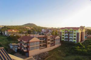 an aerial view of a city with buildings at Royal Palms Executive 2& 1 bedrooms BNB Wote town in Wote