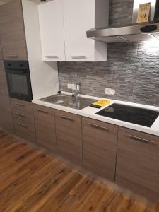 A kitchen or kitchenette at Honey Apartment Lendava