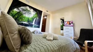 Posteľ alebo postele v izbe v ubytovaní Apartamento Saadia Golf and Beach