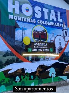 Certifikát, hodnocení, plakát nebo jiný dokument vystavený v ubytování Hostal Montañas Colombianas