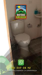 Koupelna v ubytování Hostal Montañas Colombianas