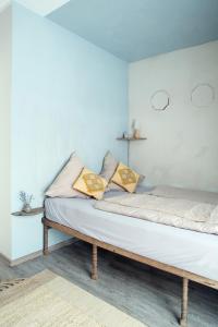 Cama ou camas em um quarto em Alte Flachsfarm