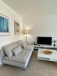 Televízia a/alebo spoločenská miestnosť v ubytovaní Splendide T3 haut standing avec parking privé