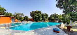 Bazén v ubytování Amraness Luxury Resort Sasan Gir nebo v jeho okolí