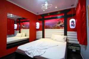 Postel nebo postele na pokoji v ubytování Motel Messalina