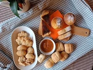 a table with a plate of different types of food at Agriturismo Croce del Gal in Verona