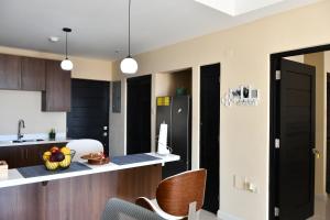 Kuchyň nebo kuchyňský kout v ubytování Reggae Inn