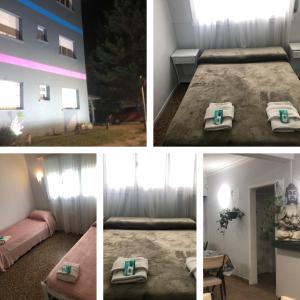 a collage of four pictures of a room at Panorama Villa Gesell in Villa Gesell