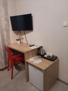 TV a/nebo společenská místnost v ubytování Hotel Boršičanka