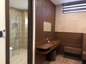 Koupelna v ubytování GREENECO DA LAT HOTEL - Khách sạn Green Eco Đà Lạt