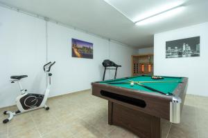 a room with a pool table and a exercise equipment at Villa Relax in Gornji Zemunik