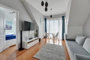 Televízia a/alebo spoločenská miestnosť v ubytovaní Apartments Jaglana with Parking & SPA