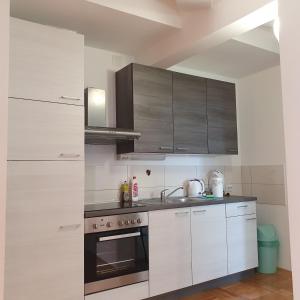 Kuchyň nebo kuchyňský kout v ubytování Apartments Crnjac