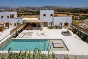 une image d'une villa avec une piscine dans l'établissement Cocopalm Villas Naxos, à Naxos Chora