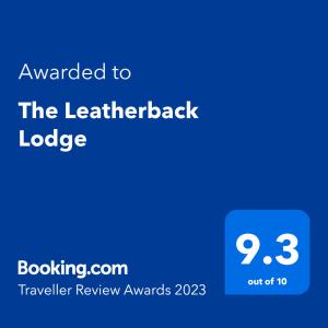 Vottorð, verðlaun, skilti eða annað skjal til sýnis á Leatherback Lodge Eco B&B