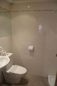 een badkamer met een toilet en een wastafel bij Casa en Bassetes LOCDENIA in El Verger