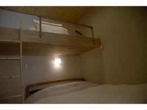 a small room with a bed and a bunk bed at Mountain Home Lodge in Deer Park in Nara