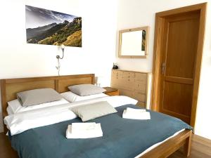 Postel nebo postele na pokoji v ubytování Apartmány Bobulky