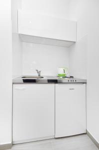 Kuchyň nebo kuchyňský kout v ubytování Apartment Borovac