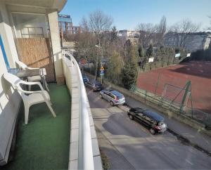 Balkón alebo terasa v ubytovaní Sunny Studio Głogowska A2 Targi