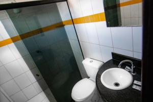 Koupelna v ubytování Hotel Pirâmide Rodoviária