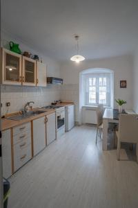 Köök või kööginurk majutusasutuses Apartmá u Baštů
