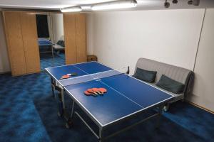 a room with a ping pong table in a room at Astara - Dein Traum-Ferienhaus in Schwangau in Schwangau +17 photos